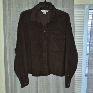 Old Navy Dark Brown Corduroy Shirt